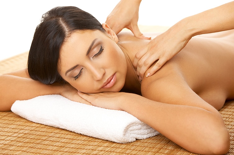 Beautiful Woman Receiving a Deep Tissue Massage